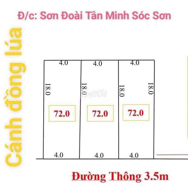 Bán 72m2 đất phân lô Sơn Đoài Tân Minh Sóc Sơn - Đất đai 3