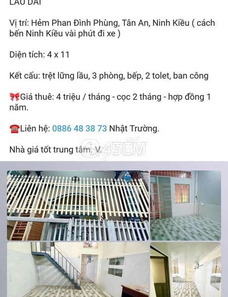 Nhà 3 phòng 3 máy lạnh trung tâm Ninh Kiều - Nhà cửa 1