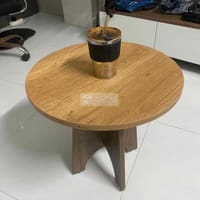 Thanh lý bàn trà gỗ MDF D 50cm cao 42cm - Nội thất