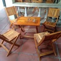 Bàn ghế cafe gỗ - Bàn