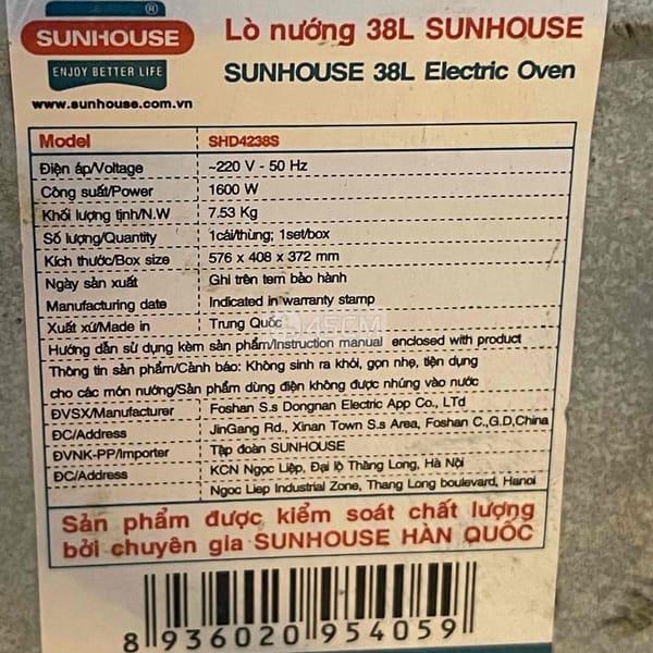 Thanh lý lò nướng Sun House - Lò nướng bánh 1