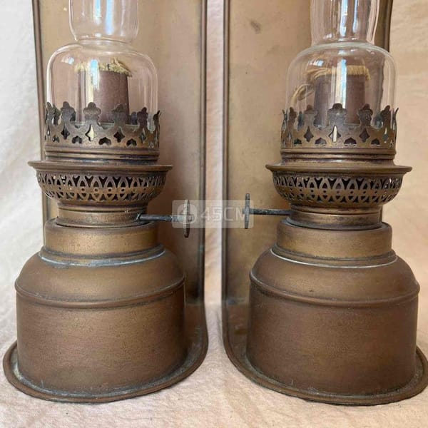 Đôi đèn Pháp xưa treo tường Full Đồng cực hiếm - Đồ sưu tầm 2