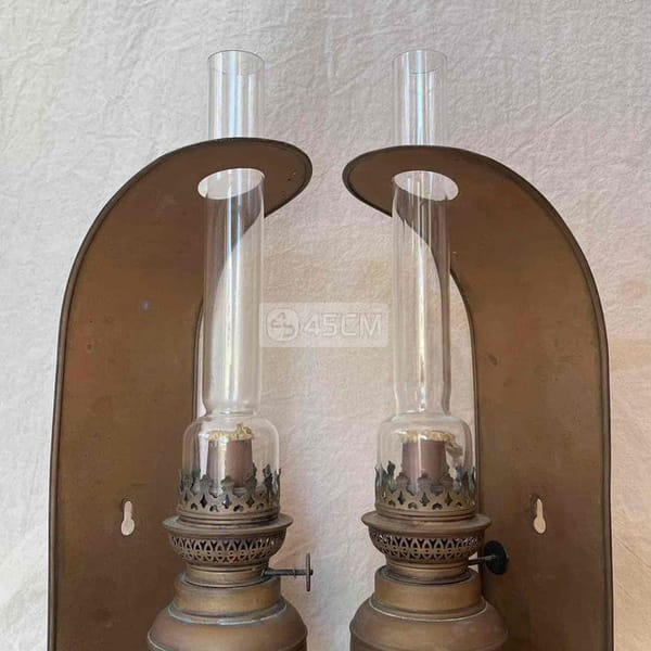 Đôi đèn Pháp xưa treo tường Full Đồng cực hiếm - Đồ sưu tầm 0