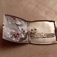 Hột thuốc lá bằng bạc đúc cổ xưa nhật bản - Đồ sưu tầm
