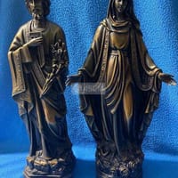 Bộ Tượng Đức Mẹ Và Thánh Joshep Bằng Đồng cao 40cm - Đồ sưu tầm