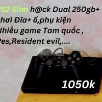 Ps2 Slim 9000 Sony h@ck đĩa+ ổ 250gb đá bóng PES - Trò chơi