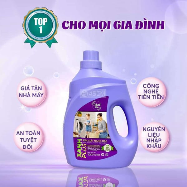 Sữa Giặt Nano Bạc Siêu Sạch - An Toàn free ship - Mẹ và bé 3
