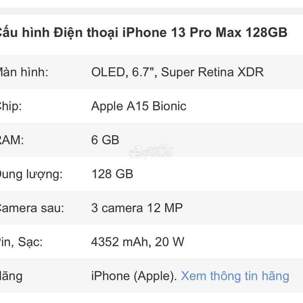 📱 iPhone 13 ProMax 128GB Sierra Blue. - Iphone Khác 2
