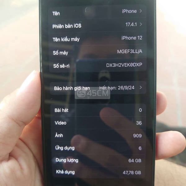 Bán iPhone 12 64GB Quốc tế MDM Đã sử dụng - Iphone 12 Series 0