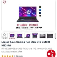 Cần bán laptop hiệu gaming asus - ROG Strix Scar