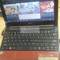 Laptop Acer One ZG5 80gb Ram 2gb màu đỏ + kèm sạc - One