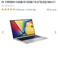 Laptop Asus Vivobook A1505VA-L1201W i9 13900H/16GB - VivoBook S Series