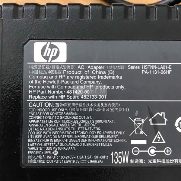 Sạc Laptop HP Chui Lớn 135W ,ZIN - Máy tính 2