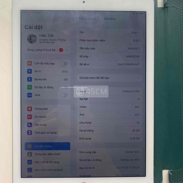 Ipad air 2 4g 32gb trắng - iPad Air Series 1