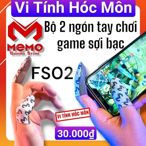 bộ 2 bao ngón tay chơi game memo fs02 điện thoại - Khác 0