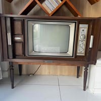tivi sanyo cổ, còn hoạt động, giấy tờ mua bán 1974 - Tivi Khác