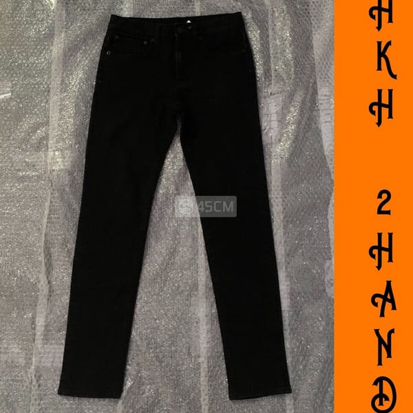 FREESHIP-Jeans nam G.U(NHẬT) đen, mềm vừa, size 28 - Thời trang 0