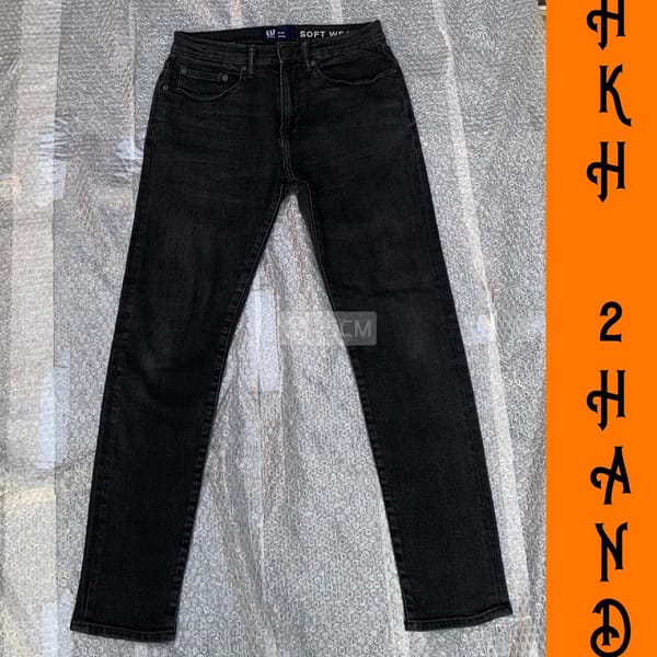 FREESHIP- Jeans nam GAP đen xám đậm, size 30 eo 80 - Thời trang 0