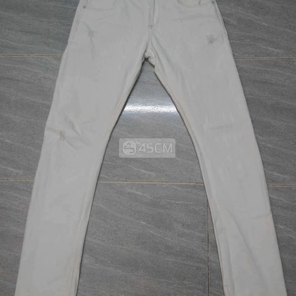 Quần jeans Zara made in Usa trắng tinh size 30 - Thời trang 0