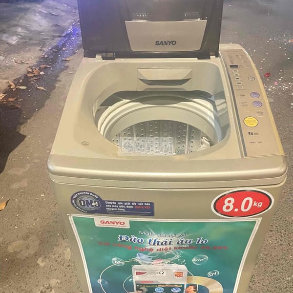bán máy giặt sanyo 8 ký hổ trợ lắp tận nhà - Máy giặt 1