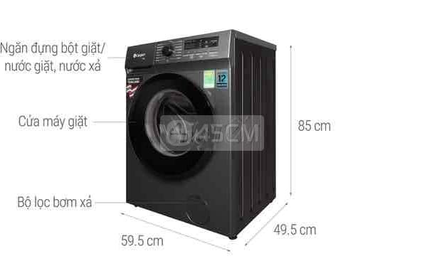 Máy giặt cửa trước Casper Inverter 9.0 Kg WF-9VG1 - Máy giặt 0