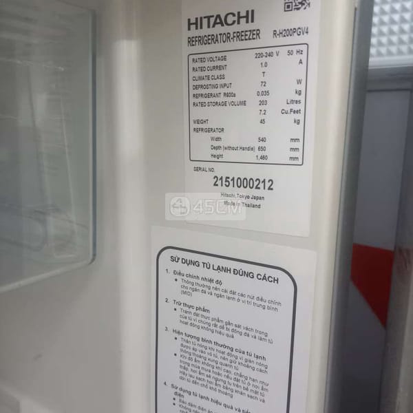 Tủ lạnh hitachi inveter 200 lít tích kiệm điện - Tủ lạnh 2