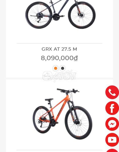 Xe đạp thống nhất GRX AT 27.5 M Cam - Xe đạp 4