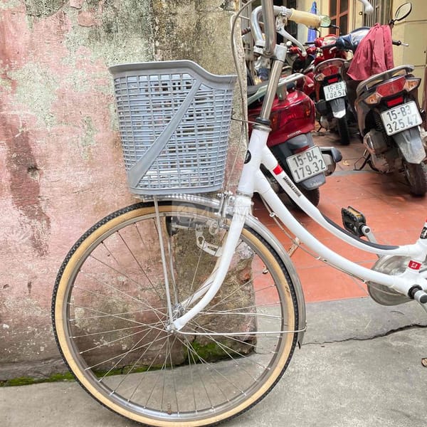 thanh lý xe mini nhật màu trắng brighestone - Xe đạp 1