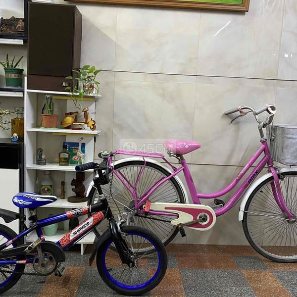 Thanh lý 2 xe đạp xe hồng 750k. xe bé 450k - Xe đạp 0