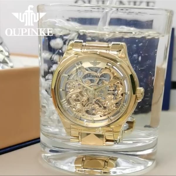 Đồng hồ oupinke 3168 Gold mới -  3