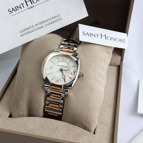 Đồng hồ Chính Hãng Nữ Saint Honore, mặt Xà Cừ, Demi Vàng Hồng, Size 28 mm - Mới 100% Fullbox.... - Đồng hồ thương hiệu 11