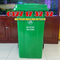 Thùng rác nhựa 100 lít HDPE 2 bánh xe Minh Khang - Văn phòng phẩm khác