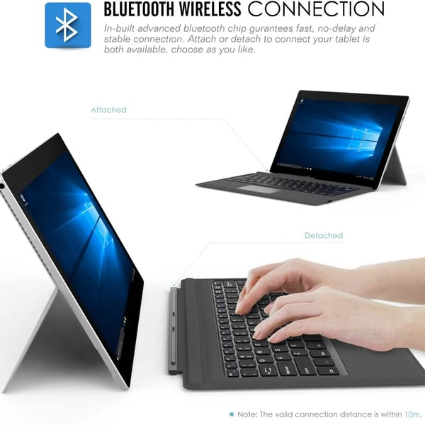 Type Cover Bluetooth (New Version) for Surface Pro 3-4-5-6-7 | new 100% có đèn nền - Bàn phím 0