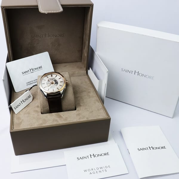Đồng Hồ Chính Hãng Nam Saint Honore Automatic, thiết kế Lộ tim Siêu đẹp, Size 42 - mới 100% Fullbox - Đồng hồ thương hiệu 1