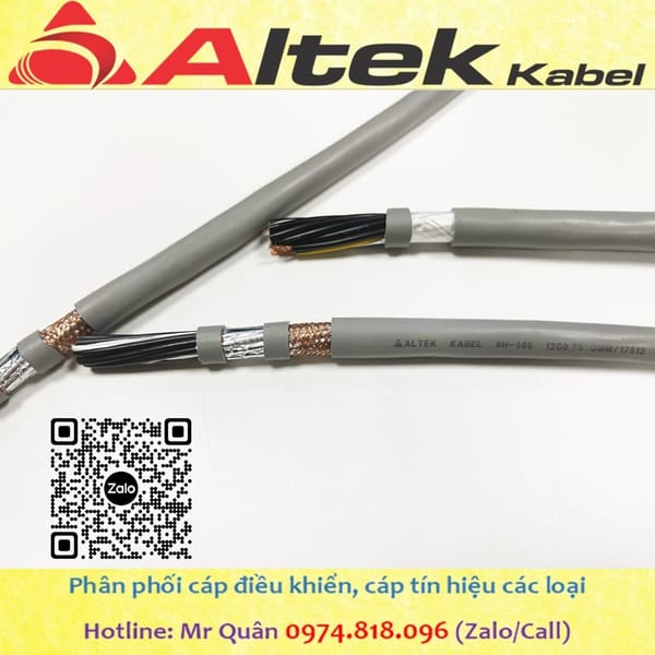 Phân phối dây tín hiệu cvv 12x0.5 – hàng chính hãng Altek Kabel - Khác 0