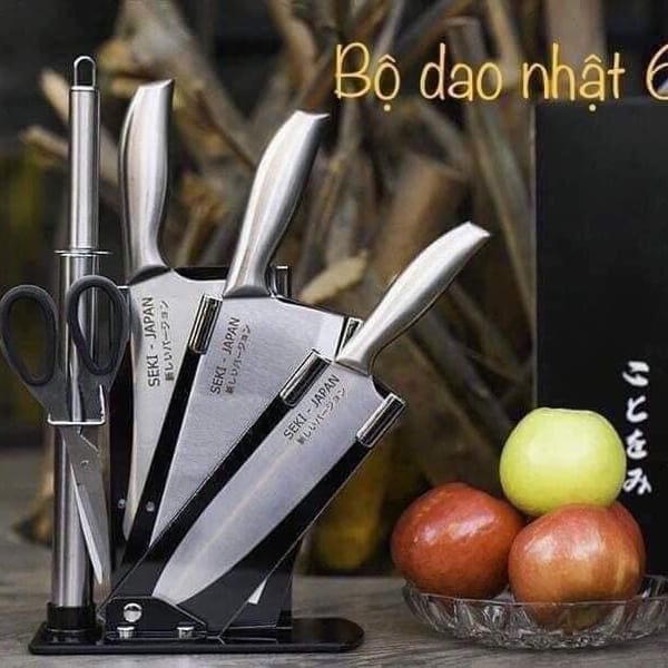 Bộ dao Nhật 6 món bằng INOX cao cấp, siêu sắc bén, bền bỉ - Dụng cụ bếp 1