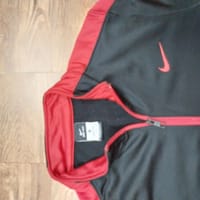 Áo khoác Nike, authentic, màu đỏ đen, size XL, thun mềm 1 lớp - Áo khoác jacket/ Parka