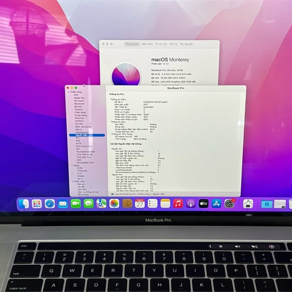 Macbook  Pro 2019-16 In , i9/ Ram 16 GB / SSD 512 GB - Pin 7h 👨‍💻 Hỗ trợ cài đặt Office, Adobe… bình Thạnh tphcm - Macbook Pro 3