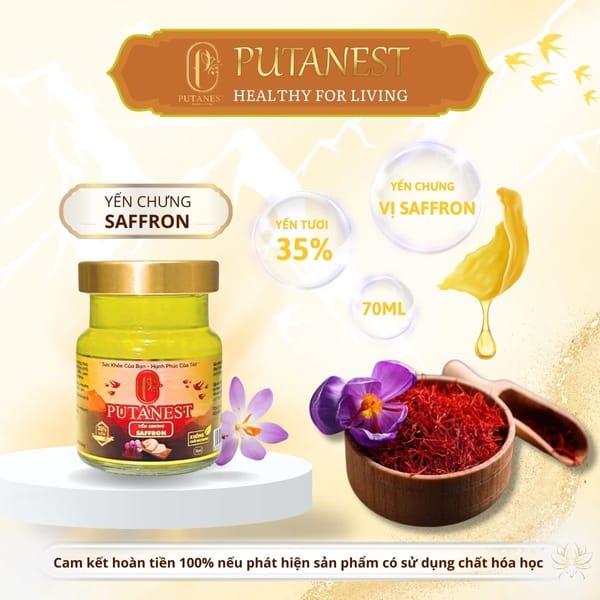 Yến chưng Saffron Putanest 35% hàm lượng yến - Vitamin / Fiber 2