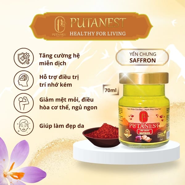 Yến chưng Saffron Putanest 35% hàm lượng yến - Vitamin / Fiber 3